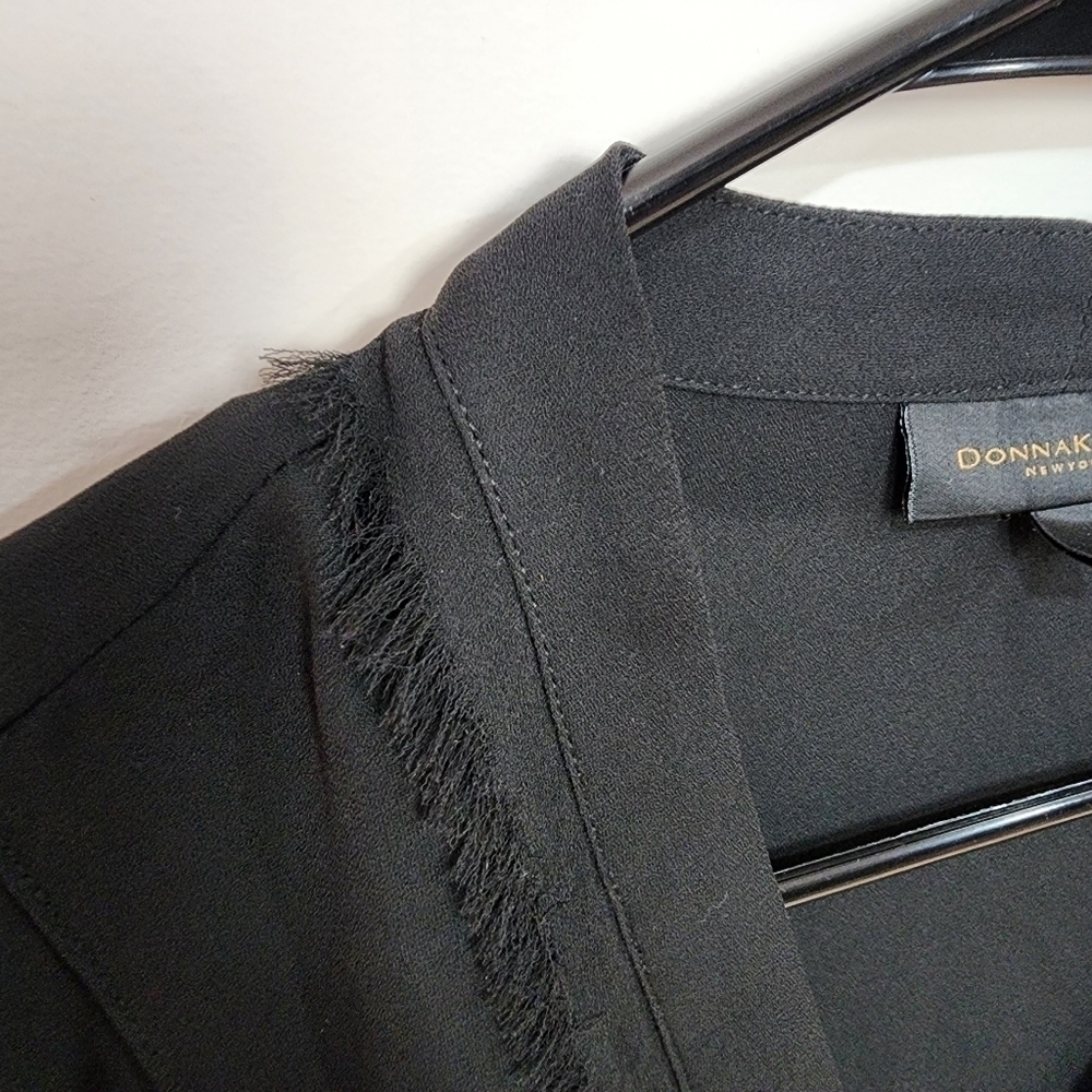 DONNA KARAN fringe blouse, size L - Picture 6 of 7